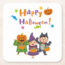 Halloween fest Samling! Underlägg Papper Kvadrat