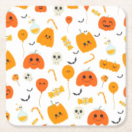 Halloween fest Samling! Underlägg Papper Kvadrat