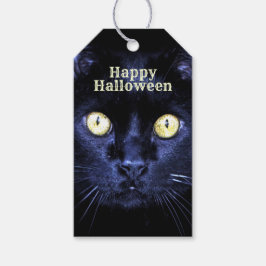 Halloween fest Scary Black Cat Horror Natten Presentetikett