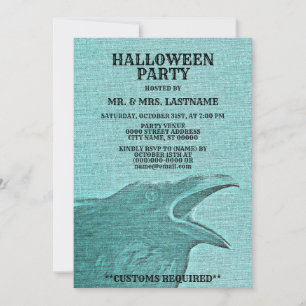 Halloween fest Scary Craw Grönt Spooky Inbjudningar