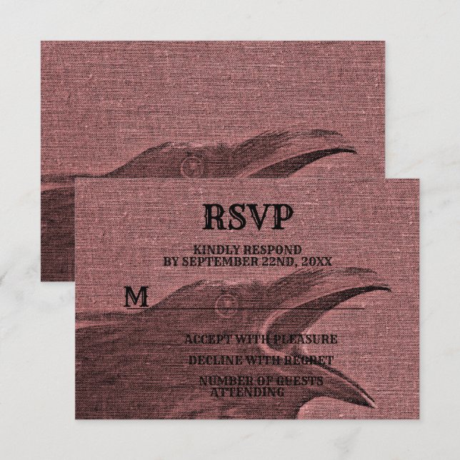 Halloween fest Scary Craw Raspberry Red Spooky OSA Kort (Fram/baksida)