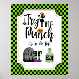 halloween fest-signalen prova att slå pub-signalen poster