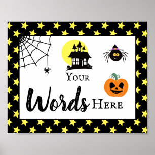 halloween fest skapar ditt eget spooktaculära teck poster