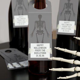 Halloween fest Skeleton Bones Flaska Hanger Märkre