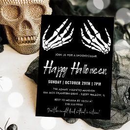 Halloween fest Skeleton Halloween fest Inbjudningar
