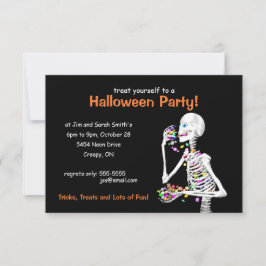 Halloween fest Skeleton Inbjudningar