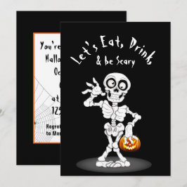 Halloween fest Skeleton Inbjudningar