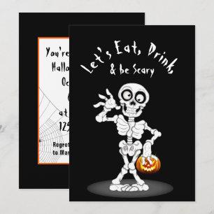 Halloween fest Skeleton Inbjudningar