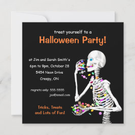 Halloween fest Skeleton Inbjudningar