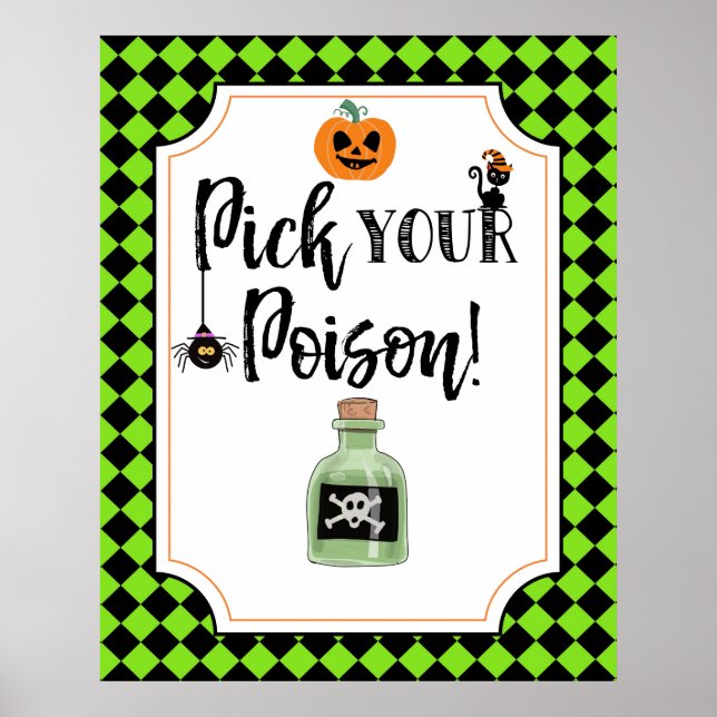 halloween fest skriver plocka ditt gift poster (Framsidan)