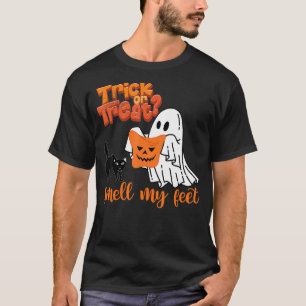 Halloween fest Smell min fot Bus eller godis Lyckl T Shirt