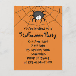 Halloween fest Spider Inbjudan Vykort