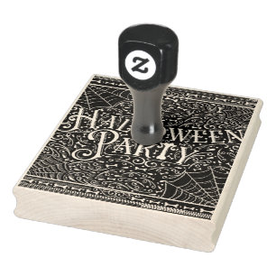 Halloween fest Spindelnät & Bones Black White Stämpel