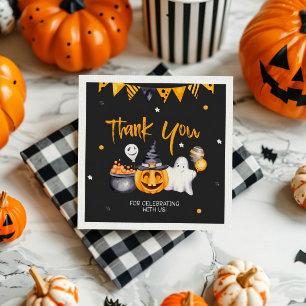 Halloween fest Spooky Firande Birthday Pappersservett