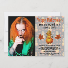 Halloween fest Spooky Pumpkin Man med Basket hat Inbjudningar