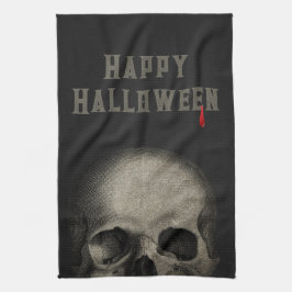 Halloween fest Spooky Skull Kökshandduk