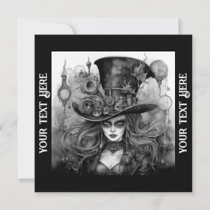 Halloween fest Steampunk Inbjudningar