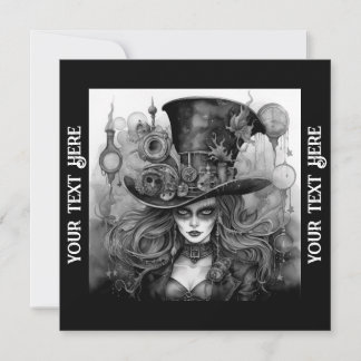 Halloween fest Steampunk Inbjudningar
