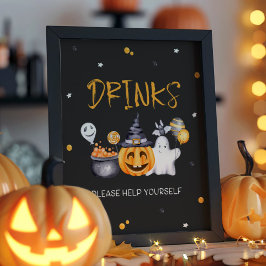 Halloween fest-taloky Birthday Drink Pub-tecken Poster