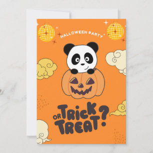 Halloween-fest Trick Or Treat Panda Pumpor Holida Julkort