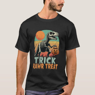 Halloween fest Trick Rawr Treat Scary Trex Dinosa T Shirt