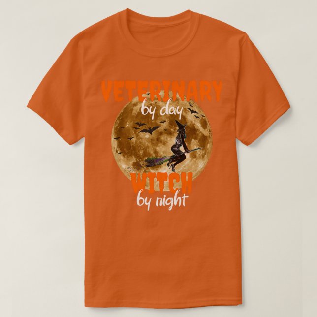 Halloween fest Veterinary Witch T Shirt (Design framsida)