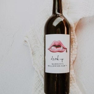 Halloween fest vinflaska etikett