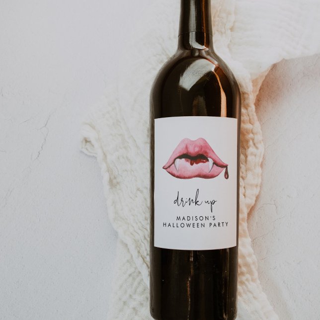 Halloween fest vinflaska etikett (Skapare uppladdad)