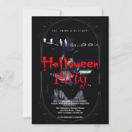 Halloween fest Vintage Gothic House Inbjudningar