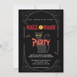 Halloween fest Vintage Gothic Inbjudningar