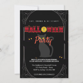 Halloween fest Vintage Gothic Inbjudningar
