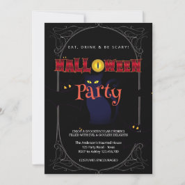 Halloween fest Vintage Gothic Inbjudningar