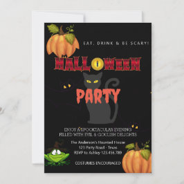 Halloween fest Vintage Gothic Inbjudningar