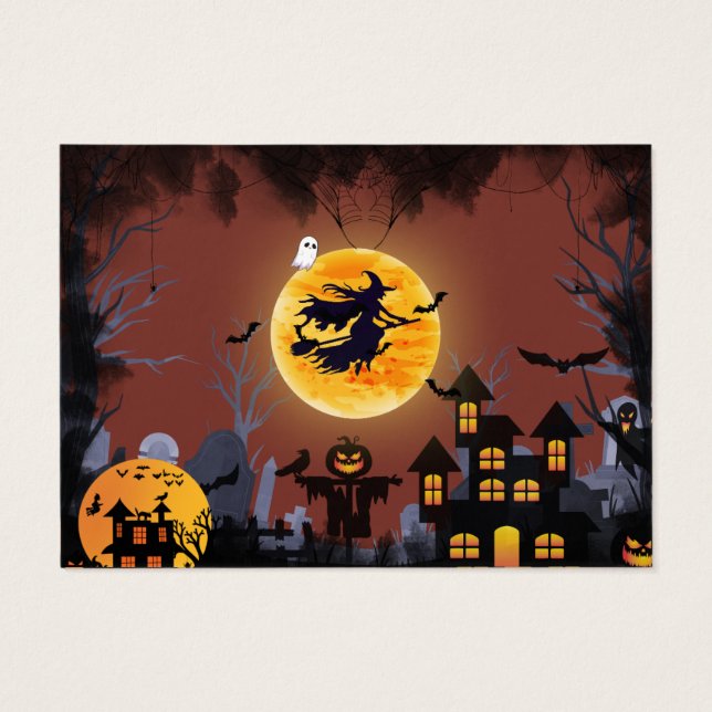 Halloween fest visitkort (Baksidan)