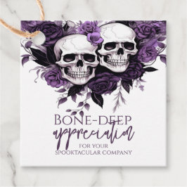 Halloween fest Vuxen Lila Skull Gåvor Etiketter