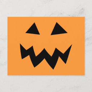 Halloween fest vykort Pumphuvud ansikte