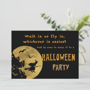 Halloween fest Walk in eller Fly in Inbjudningar