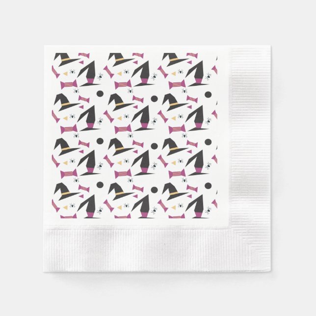 Halloween fest Witch Hat Candy Spiders Pappersservett (Framsidan)