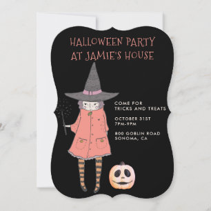 Halloween fest Witch Inbjudningar