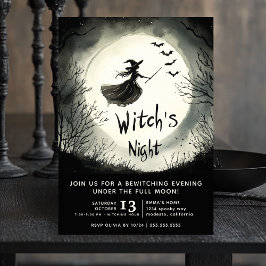 Halloween fest, Witches Natt, Flickor Natten Inbjudningar