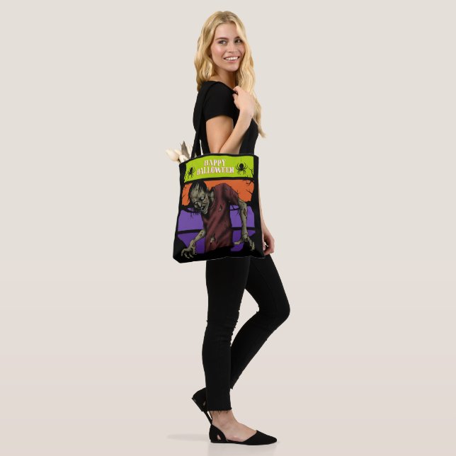 Halloween fest | Zombie Tote Bag Tygkasse (På modell)