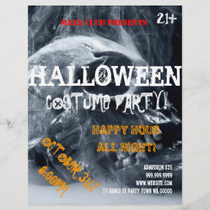 Halloween festhändelsemeddelandet DJ KLUBBAR Reklamblad