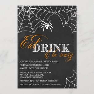 Halloween festinbjudan - dräktparty inbjudningar
