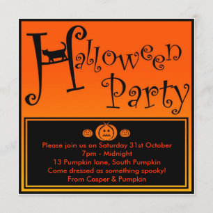 Halloween festinbjudan inbjudningar