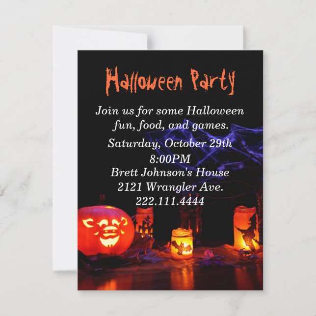 Halloween festinbjudan inbjudningar (Framsida)