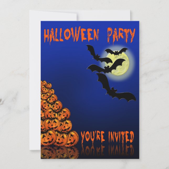 Halloween festinbjudan inbjudningar (Framsida)