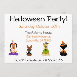 Halloween festinbjudningar inbjudningar