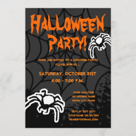 Halloween-festinbjudningar med spindelnät inbjudningar