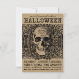 Halloween-festinvitation - Steampunk Kraft Inbjudningar