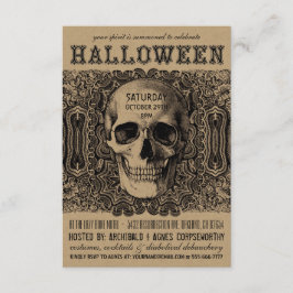 Halloween-festinvitation - Steampunk Kraft Inbjudningar